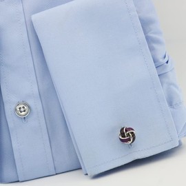 Jonwo Black and Purple Knot Cuff Links for French Tuxedo Shirt Brass Metal Shirt Buttons Cufflinks Wedding Business In Gift Box