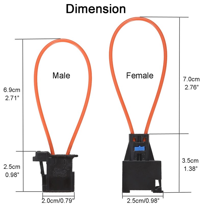 Greluma Pack of 2 Car Light Conductor Connector Bridge Plug