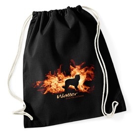 siviwonder Gym Bag – Wäller – Fire and Flame – Cotton Bag Black, black