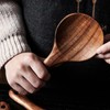 Natural Wood Rice Paddle Non-Stick Wooden Paddle Serving Spoons Rice