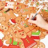 Haooryx Christmas Winter Gingerbread Man Bulletin Board Classroom Decoration Set