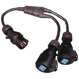16A 230V Y Split + Plug 2 X Conn | Electrical Mains Plugs/SOCKETS Industrial CONNECTORS, 1 X Qty - A84