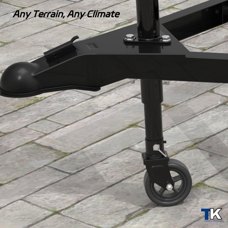 1500lbs 6" Trailer Jack Swivel Caster Replacement with Upgraded Spoked