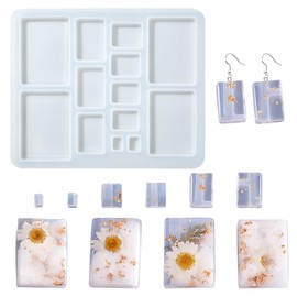 UR Urlifehall 5 Pcs Jewelry Resin Molds Silicone Rectangle Resin Casting Molds Epoxy Molds Silicone Rectangle for Jewelry Making Bracelet