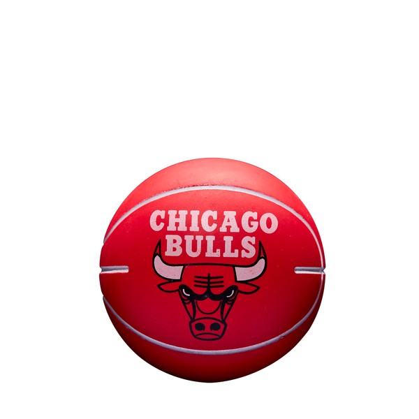 Wilson Ballon de Basket, Chicago Bulls, Miami Heat, Extérieur et Hall de Sport, Taille : Junior, Noir/Rouge