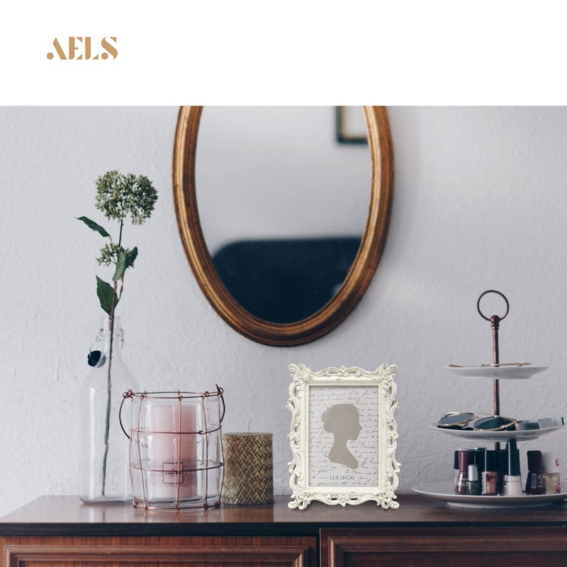 AELS 5x7 Inch Vintage Picture Frame, Elegant Antique Photo Frames
