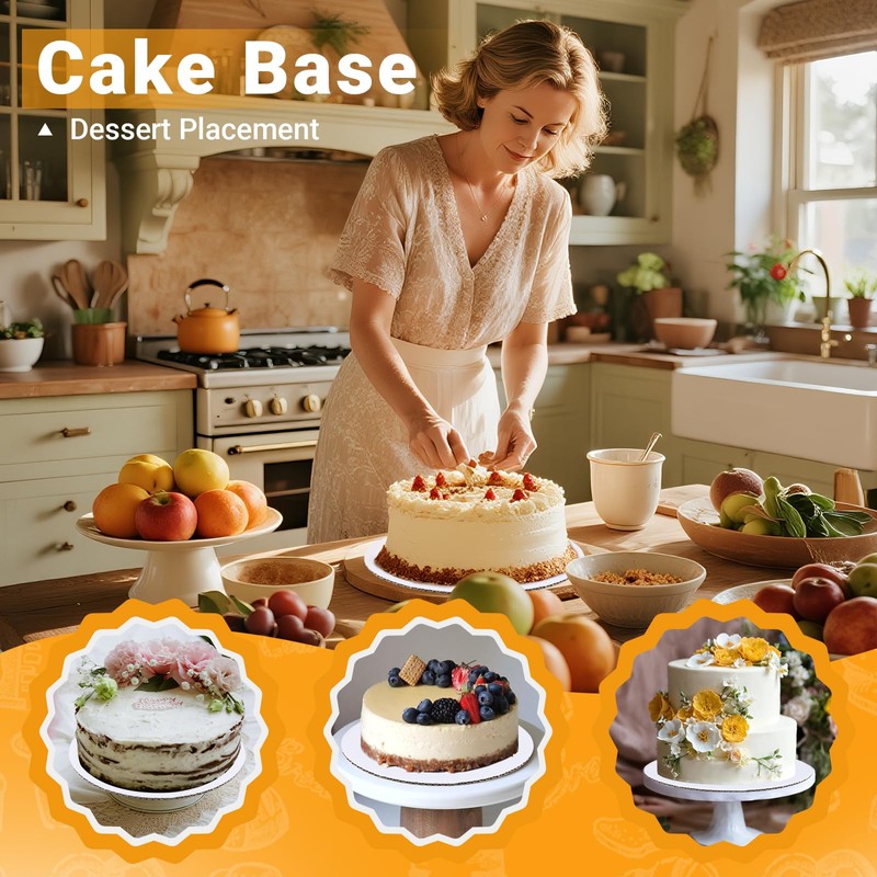 EUSOAR Cardboard Cake Boards, 25 Pack 12 Inch White Sturdy