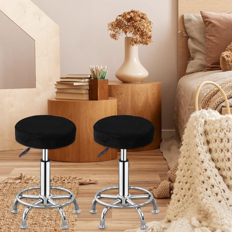 Marjoramy 2 Pcs Stool Covers Round,Bar Stool Seat Covers,Stool Cushions