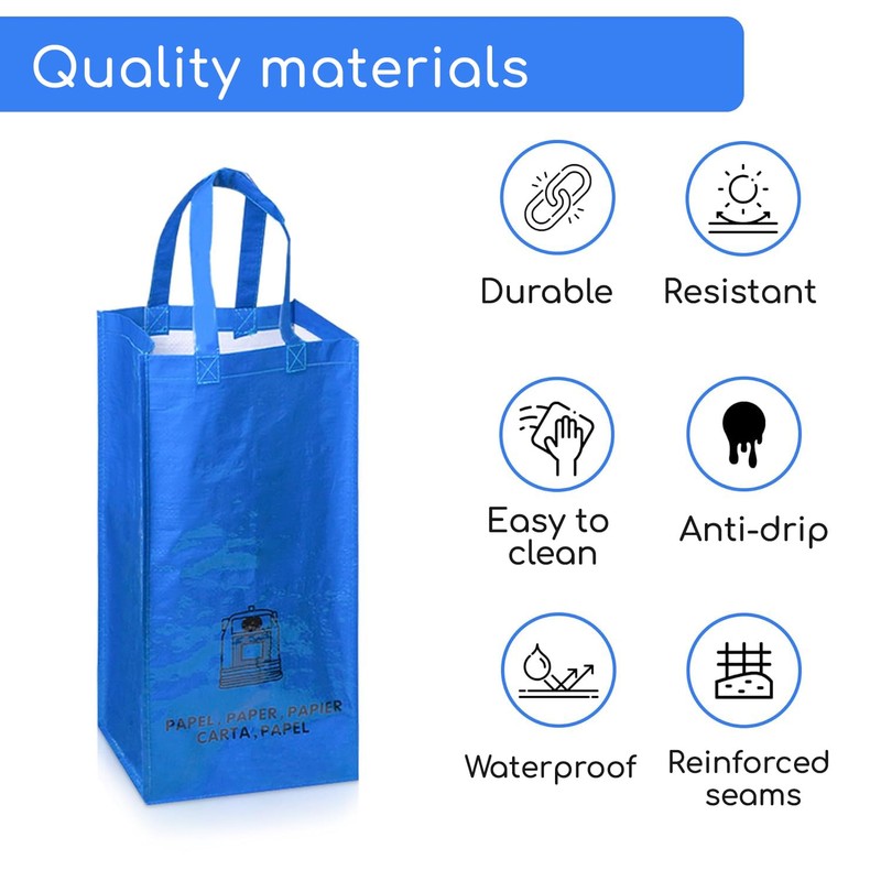 Compact and Economical Recycling Bins – Includes Storage Bag for