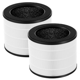 2 Pack Airmega 100 Fil-ter Replacement Compatible with Coway Airmega 100 Air Purifi-er, 3-IN-1 H13 True Hepa Fil-ter, Deodorization Fil-ter with Activated Carbon