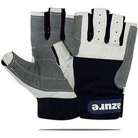 Premium Quality Strong AMARA Navy Blue Sailing Enforced Palm Breathable Best Gloves Skiing Riding Running Hiking Fishing Sailing Indoor-Outdoor C/F (XSmall)