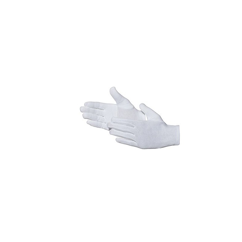 Jah 585 Cotton Gloves 12 Pairs Oeko-Tex Standard Reinforced White