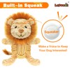 Lepawit Squeaky Dog Toys, Cute Lionet with Rope for Teething,