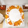 Fall Pumpkin Bed Sheets Queen Autumn Maple Leaves Bedding Set