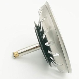 ZEMEX® Strainer Basket Valve Kitchen Sink Drain Plug Like Blanco 125555 Replacement Strainer Basket Valve 24 Slots 82 mm Stainless Steel Rustproof