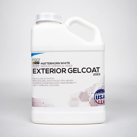 FGCI - 1 Gallon Marine Grade Gel Coat for Boat Building, RV Restoration, Carbon Fiber Repair, Fiberglass Patching and Repair Kit (Matterhorn White)