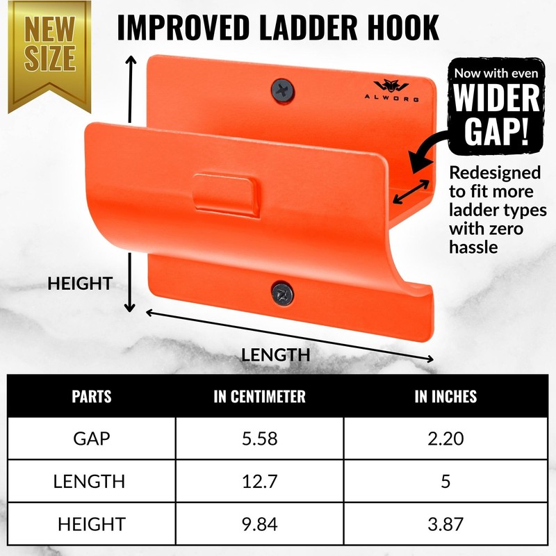 ALWORG Ladder Holders - Set of 4 Garage Hooks -