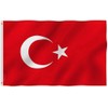 Turkey Flag 90 x 150 cm - Weatherproof Polyester Flag
