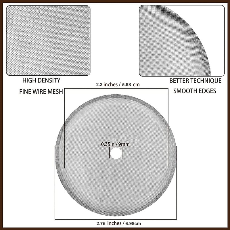 3 Pack 2.75inches Cafetiere Mesh Coffee Press Filter Mesh Replacement