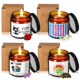 Conelist 4 Pcs Funny Scented 3.5 oz 4 Fragrances Candles Gifts for Women Men Coworkers Friends Birthday Christmas Party Favors Employee Appreciation Gifts