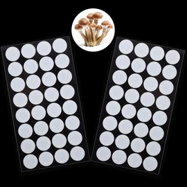 Zonon 64 Pieces Synthetic Filter Paper Stickers 20 mm 0.3 ?m Synthetic Filter Disc Tape Mushroom Applied Under Wide Mouth Mason Jar for Mushroom Cultivation