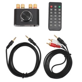 Bluetooth 5.1 Power Amplifier Remote Control 20W 20W 12V Support BT AUX USB Input Dual Channels Power Amp for Phones