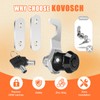 KOVOSCH 2 Pack Black Toolbox Lock with Keys, 5/8 Inch