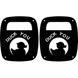 JeepTails Duck You Tail lamp Light Covers (Halogen) Compatible with Jeep Wrangler TJ Models (1997-2006)
