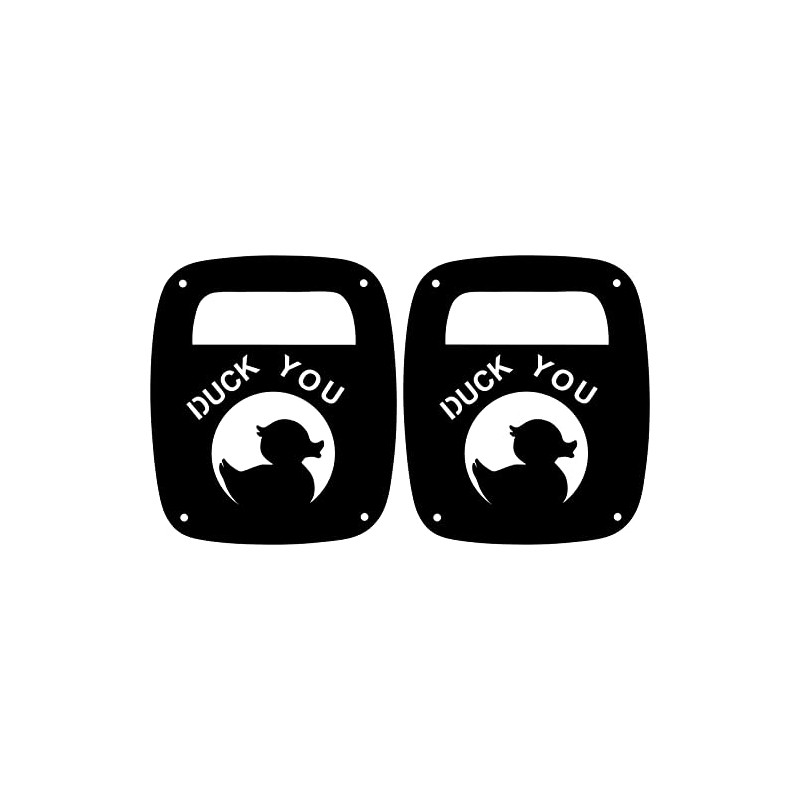 JeepTails Duck You Tail lamp Light Covers (Halogen) Compatible with