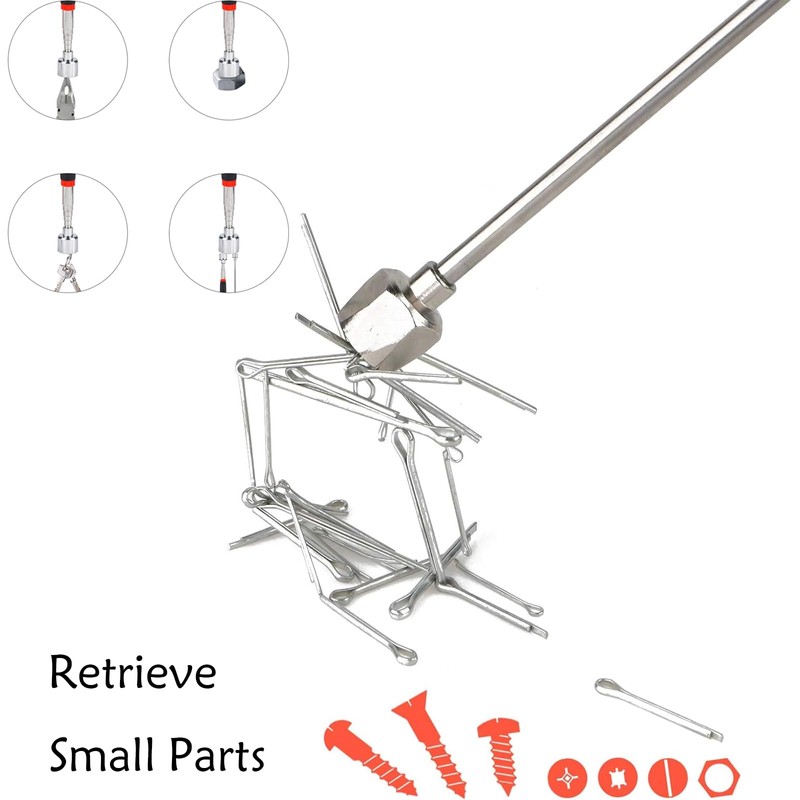 2 Pcs Telescoping Magnet Pick up Tools Include 20 lb