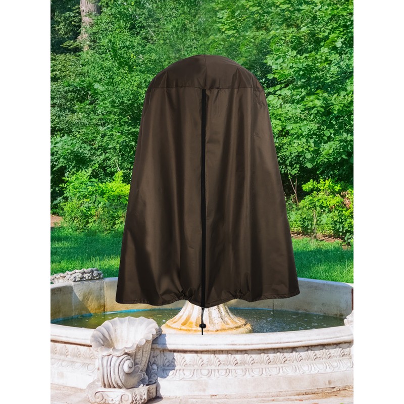 Garden Fountain Statue Protective Cover Silver Coated Oxford Cloth Waterproof