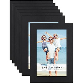 Icona Bay 4x6 Picture Frames (Black, 12 Pack), Sturdy Wood Composite Photo Frame 4 x 6, Sleek Design, Table Top or Wall Mount, Exclusives Collection