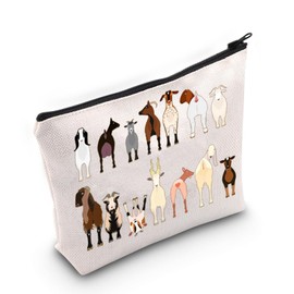 AKTAP Funny Goat Gifts Cute Various Breeds of Goats Group Makeup Bag Farm Animals Goat Gifts for Goat Lovers (Goats Group)