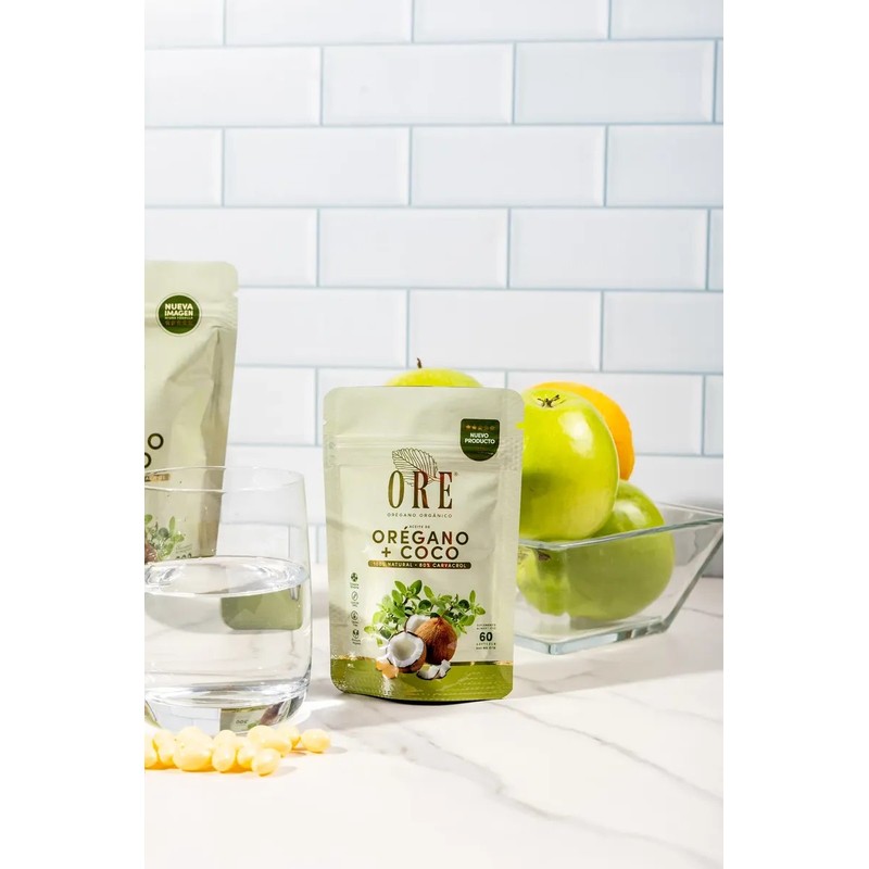 Aceite De Orégano Y Coco Ore 60 Cápsulas Softgel Orgánico