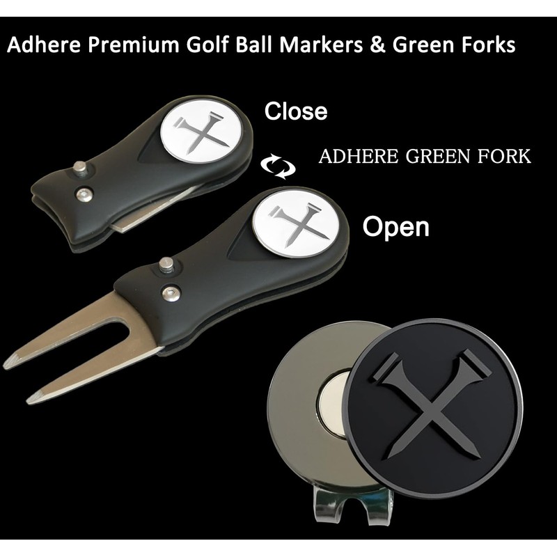 Adhere Golf ball Markers Soft Enamel golf ball markers with