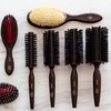 L'Artisan Brossier - Round Hairbrush Natural Bristle in Beech Wood