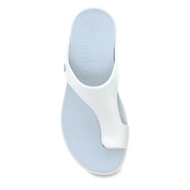 Dansko Krystal Slip-On Thong Sandal for Women – Lightweight and Durable, Easy Clean Molded EVA –Natural Arch Technology for Added Support Pearl 9.5-10 M US