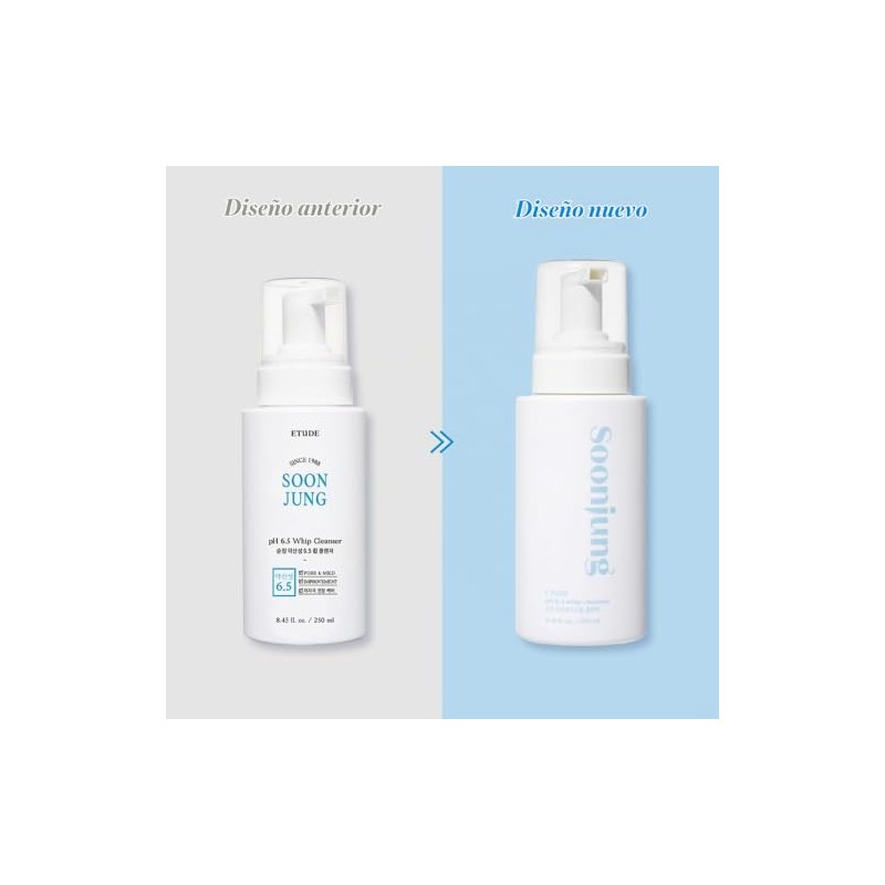 ETUDE- Limpiador en espuma SoonJung pH 6.5 8,45 fl.oz (250