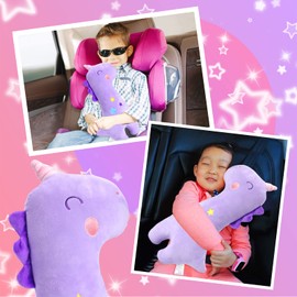 Pinkgarden Car Cushion for Children, Seat Belt Cushion, Children's Car Seat Belt Covers Seat Belt Cushion for Toddler Headrest Strap Cushion