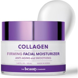 Hidratante facial diario con colágeno: hidratante, antienvejecimiento, reafirmante de la piel. Probado por dermatólogos, limpio.
