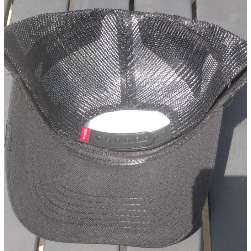 Snap-Back Basic Cap Trucker Hat “Elephant” Headwear Supply All Black