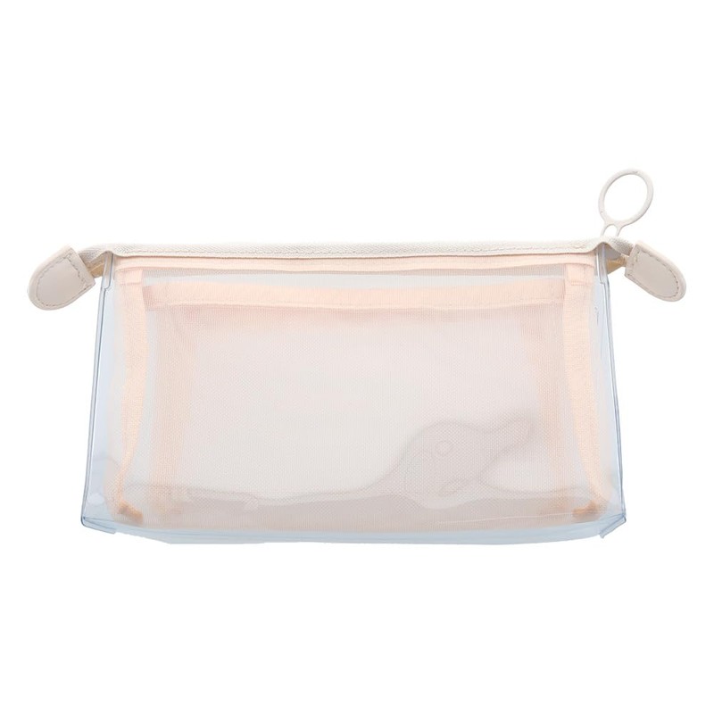 Sunstar Stationery Pouch Clear Mesh Mitte Milky Beige S2330997
