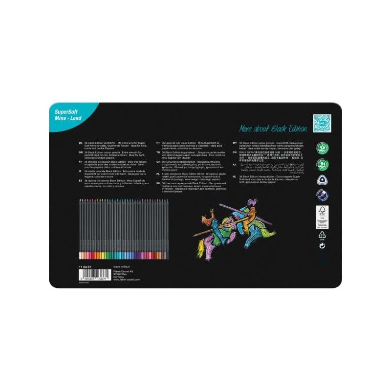 Crayon De Couleur Black Edition X36 Colouraa