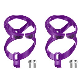 HARFINGTON 2pcs Bicycle Water Bottle Holder Ultra Lightweight Universal Bike Bottle Cages Cycling Cup Holder for MTB Road Gravel, Purple