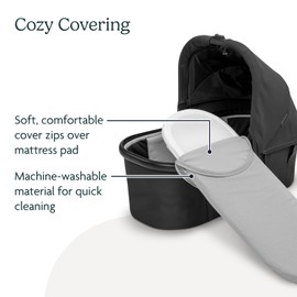 UPPAbaby Bassinet V3 Mattress Cover/Extra Cover for Bassinets 2018-Later/Ultra Soft and Comfortable/Machine Washable/Light Grey