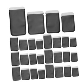 TOVINANNA 100pcs Black Bibs for Imaging Protection Multi Purpose PVC Covers for Teeth Offices and Beauty Salons Clear Plastic Side for Accurate Plate Placement