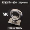 Pmsanzay 2 Pack M8 Heavy-Duty Full Stainless Steel Eye Bolt