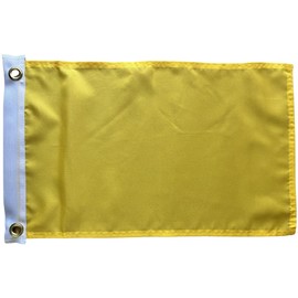 NWFlags Plain Yellow Flag 18" x 12" 75d Premium Polyester | Polyester 1.5x1 foot material flag with 2 Eyelets