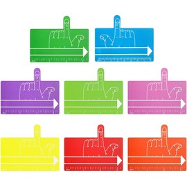 8 Pcs One Finger Spacer Handwriting Tool Writing Spacers for Kids, Colorful Guided Reading Strips Dyslexia Tools Handwriting Spacer for Writing Tools for School Office Kids Adults, 8 Colors