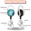 Sea Turtle Lanyards for ID Badges, Badge Reel Retractable Badge